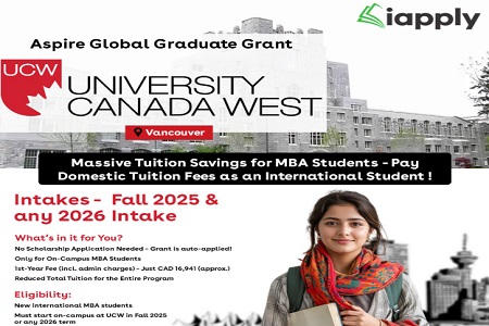 Pay Domestic Fees for Your MBA in Canada  Limited-Time UCW Grant!